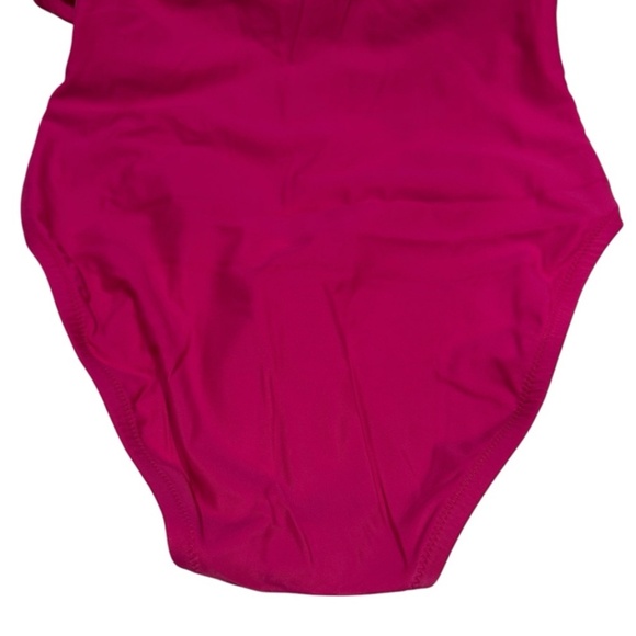 J. Crew Ruched Ruffle One-Piece Swimsuit Radiant Fuchsia Pink 24 New with Tag - Picture 11 of 14